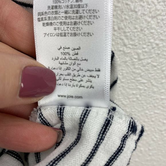 Joie Dillion C black white Striped "The Hamptons" Graphic Tee Sz medium - Picture 5 of 6